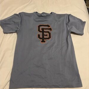 Gray Kids T-Shirt with Orange Logo